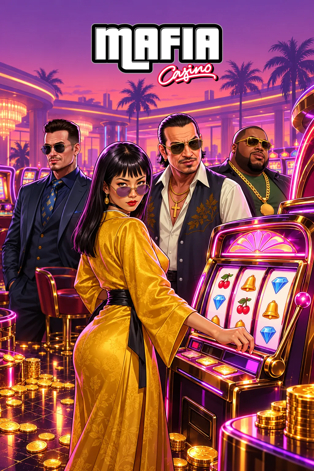 Illustration zu Spielautomaten bei Mafia Casino